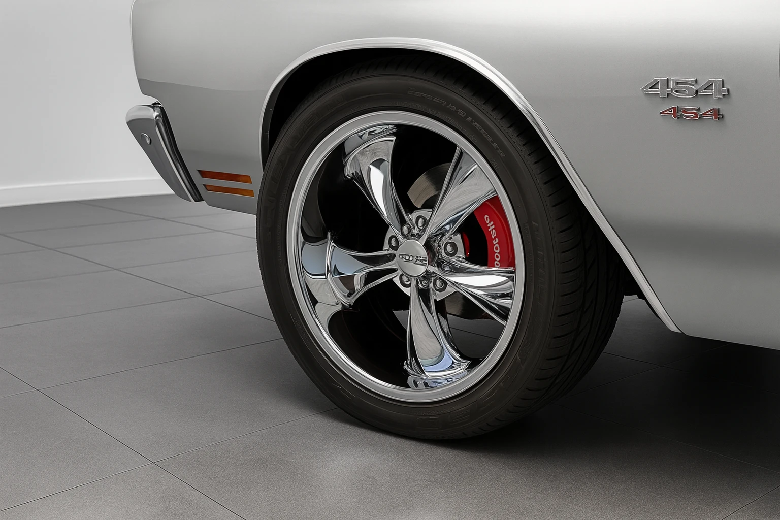Ceramic Coating Melrose MA 1 Close-up of 1970 Chevrolet Chevelle SS wheel and paint after ceramic coating Melrose MA showing high-gloss finish