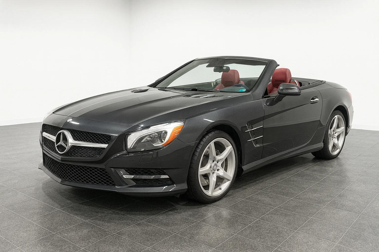 Mercedes SL550 convertible after ceramic coating Malden MA with deep gloss and premium finish
